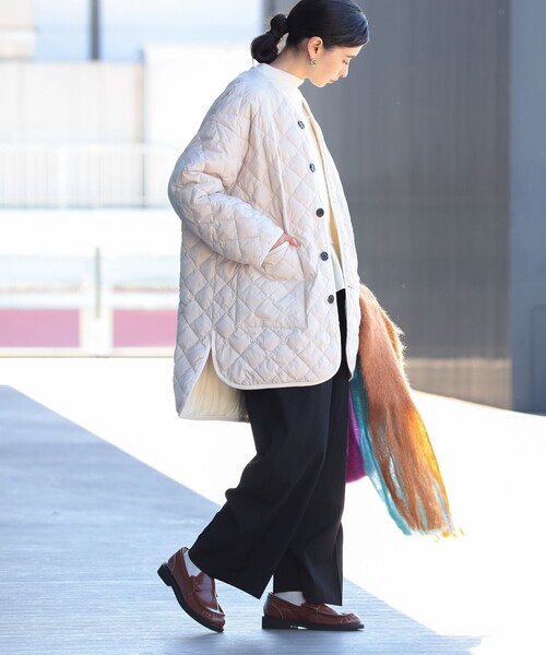 Ray BEAMS（レイビームス）の「GYMPHLEX / キルト ダウン コート（ダウンジャケット/コート・レディース・ブラック/ナチュラル・12/14）」の6枚目の写真