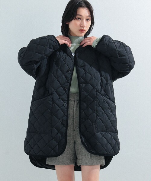 Ray BEAMS（レイビームス）の「GYMPHLEX / キルト ダウン コート（ダウンジャケット/コート・レディース・ブラック/ナチュラル・12/14）」の17枚目の写真