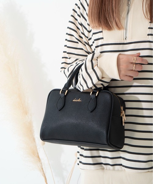 dazzlin（ダズリン）の「【dazzlin/ダズリン】シュリンク 2wayスクエアボストン（ボストンバッグ・レディース・ベージュ/グレイッシュブルー/ブラック/アイボリー/ローズ・FREE）」の18枚目の写真