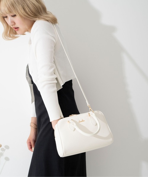 dazzlin（ダズリン）の「【dazzlin/ダズリン】シュリンク 2wayスクエアボストン（ボストンバッグ・レディース・ベージュ/グレイッシュブルー/ブラック/アイボリー/ローズ・FREE）」の6枚目の写真