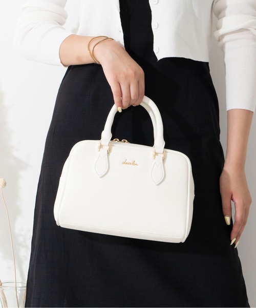 dazzlin（ダズリン）の「【dazzlin/ダズリン】シュリンク 2wayスクエアボストン（ボストンバッグ・レディース・ベージュ/グレイッシュブルー/ブラック/アイボリー/ローズ・FREE）」の9枚目の写真