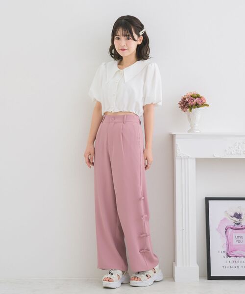 ems excite（エムズエキサイト）の「サイドリボンパンツ（その他パンツ・レディース・ブラック/ピンク/ナチュラル・FREE）」の14枚目の写真