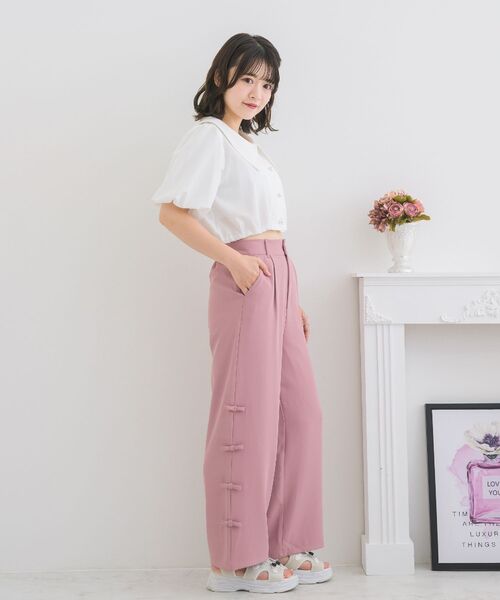 ems excite（エムズエキサイト）の「サイドリボンパンツ（その他パンツ・レディース・ブラック/ピンク/ナチュラル・FREE）」の22枚目の写真