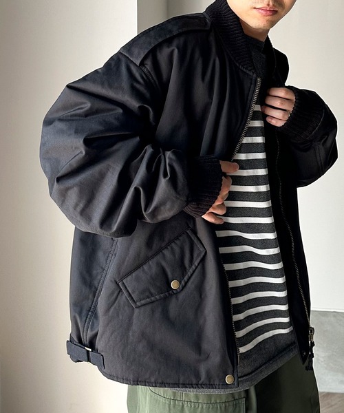 Java(ジャバ)の「【JAVA】大人のミリタリー MA-1アウター(MA-1・メンズ・ブラック/カーキ・MEDIUM/X-LARGE/SMALL/LARGE)」の5枚目の写真