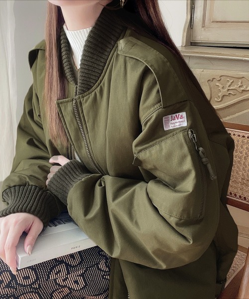 Java(ジャバ)の「【JAVA】大人のミリタリー MA-1アウター(MA-1・メンズ・ブラック/カーキ・MEDIUM/X-LARGE/SMALL/LARGE)」の13枚目の写真