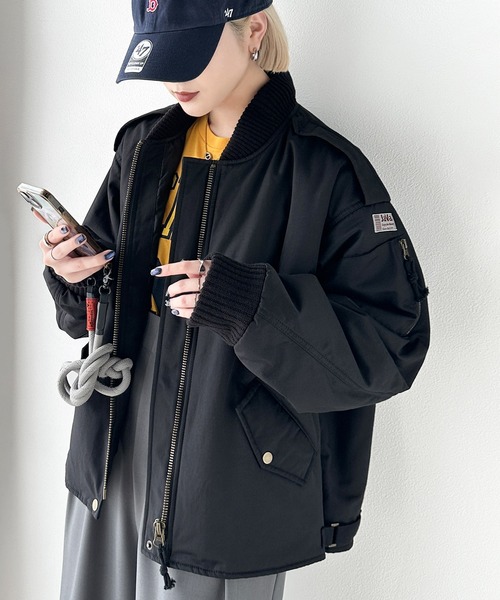 Java(ジャバ)の「【JAVA】大人のミリタリー MA-1アウター(MA-1・メンズ・ブラック/カーキ・MEDIUM/X-LARGE/SMALL/LARGE)」の12枚目の写真