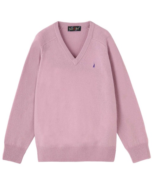EASTBOY(イーストボーイ)の「セーター ラムウール 7G【ミルキーグレープ女神】スクール ニット 中学生 高校生(ニット/セーター・キッズ・オートミール/チャコール/パープル/ネイビー・11号/9号)」の4枚目の写真