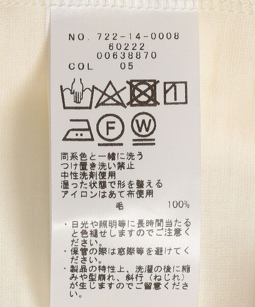 SHIPS any(シップス エニィ)の「SHIPS any:〈手洗い可能〉ウール シアー ラウンドヘム カットソー(Tシャツ/カットソー・レディース・チャコールグレー/オフホワイト/ブラック・ONE SIZE)」の14枚目の写真