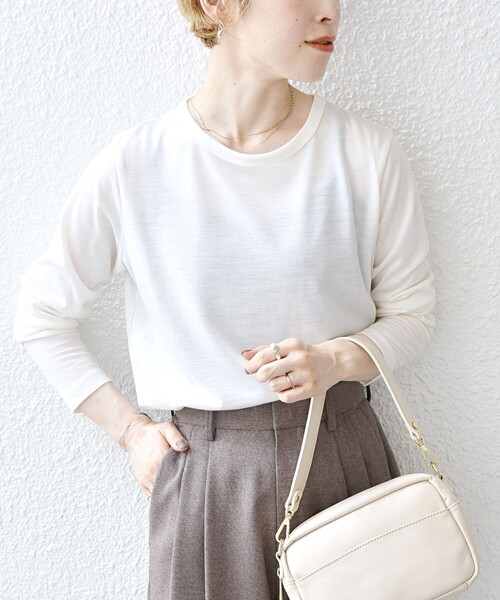 「SHIPS any」 7分袖カットソー ONE SIZE ナチュラル レディース セール】 SHIPS any:ロゴTシャツ(happy) （カットソー）｜SHIPS