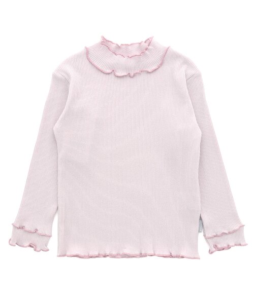 Seraph(セラフ)の「メロウリブトップス(Tシャツ/カットソー・キッズ・アイボリー/ラベンダー/ピンク/ネイビー・100/140/110/90/130/80/95/120)」の3枚目の写真