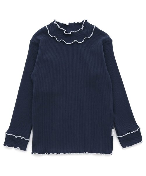 Seraph(セラフ)の「メロウリブトップス(Tシャツ/カットソー・キッズ・アイボリー/ラベンダー/ピンク/ネイビー・100/140/110/90/130/80/95/120)」の1枚目の写真