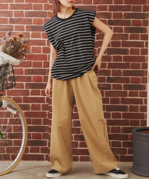 EDIT Gris(エディットグリ)の「2タックワイドストレートチノパンツ(チノパンツ・レディース・ベージュ/ブラック・FREE)」の21枚目の写真