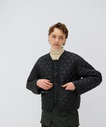 LANVIN en Bleu | フェイクレザーコンビキルティングジャケット(ダウンジャケット/コート)