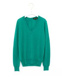 Drawer（ドゥロワー）の「DRAWER 18G Vバックリボンニット（ニット