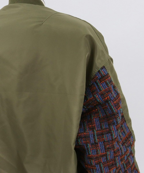 ADAM PATEK(アダムパテック)の「ADAMPATEK tweed check switch MA-1/アダムパテック/アウター/ミリタリー/ジャケット(MA-1・メンズ・ブラック/オリーブ・M/L)」の15枚目の写真