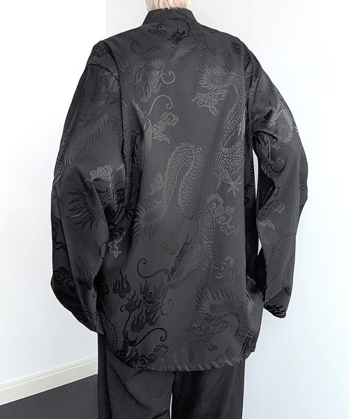 FVLMEN(フルメン)の「【FVLMEN】shadow dragon print China shirt/シャドー ドラゴンプリント チャイナシャツ(シャツ/ブラウス・メンズ・ブラック/ホワイト・LARGE/X-LARGE/MEDIUM)」の20枚目の写真