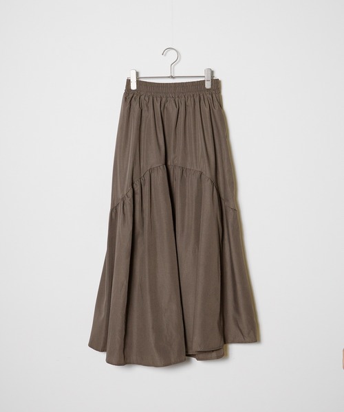 △Switching gathered skirt / 切替ギャザーロングスカート