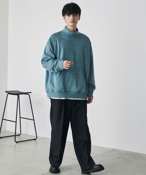 Sherbetプルオーバー　お値下げ可能です！ ビッグシルエットフェイクスウェードタートルネックプルオーバー MONO