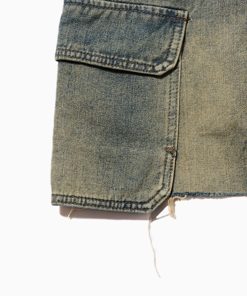 Chick(チック)の「▲Vintage Washed Denim Mini Skirt / ウォッシュ加工ヴィンテージデニムミニスカート(デニムスカート・レディース・ブルー・L/M/S)」の15枚目の写真