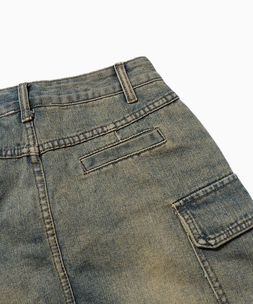 Chick(チック)の「▲Vintage Washed Denim Mini Skirt / ウォッシュ加工ヴィンテージデニムミニスカート(デニムスカート・レディース・ブルー・L/M/S)」の16枚目の写真