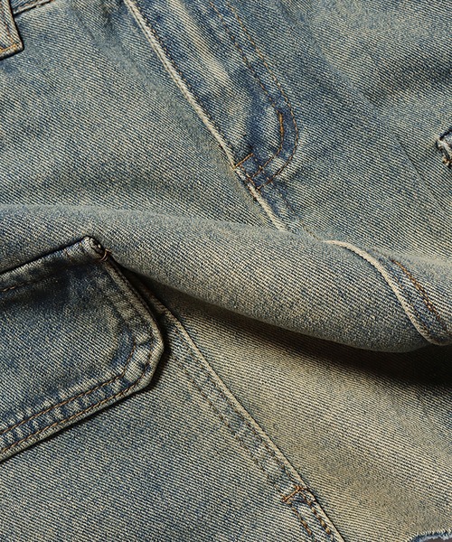 Chick(チック)の「▲Vintage Washed Denim Mini Skirt / ウォッシュ加工ヴィンテージデニムミニスカート(デニムスカート・レディース・ブルー・L/M/S)」の18枚目の写真