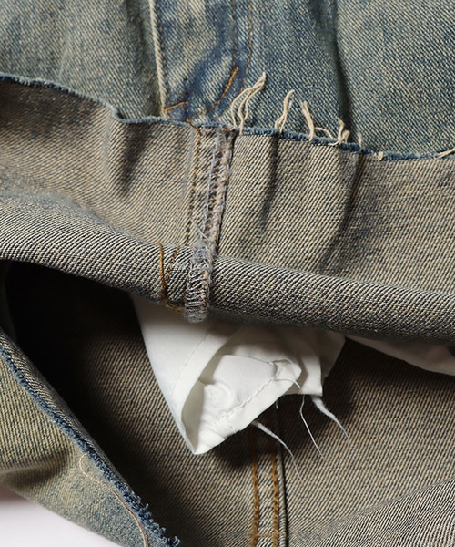 Chick(チック)の「▲Vintage Washed Denim Mini Skirt / ウォッシュ加工ヴィンテージデニムミニスカート(デニムスカート・レディース・ブルー・L/M/S)」の19枚目の写真