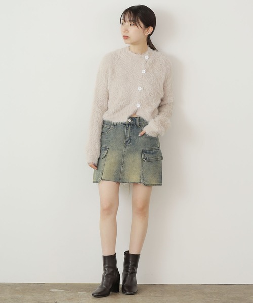 Chick(チック)の「▲Vintage Washed Denim Mini Skirt / ウォッシュ加工ヴィンテージデニムミニスカート(デニムスカート・レディース・ブルー・L/M/S)」の21枚目の写真