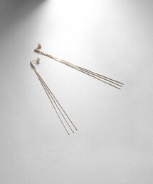 K10ダイヤモンド コンパクトフリンジ スタッドピアス