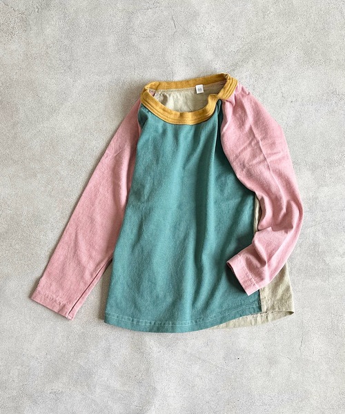 JIPPON（ジポン）の「ムジラグランクレイジーロンT/日本製（80～140cm）（Tシャツ/カットソー・キッズ・オフホワイト/チャコール/ダークブルー・80/90/95/100/110/120/130/140）」の3枚目の写真