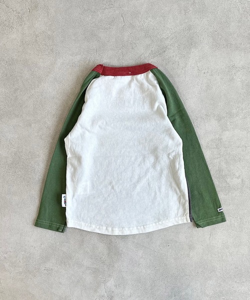 JIPPON（ジポン）の「ムジラグランクレイジーロンT/日本製（80～140cm）（Tシャツ/カットソー・キッズ・オフホワイト/チャコール/ダークブルー・80/90/95/100/110/120/130/140）」の7枚目の写真