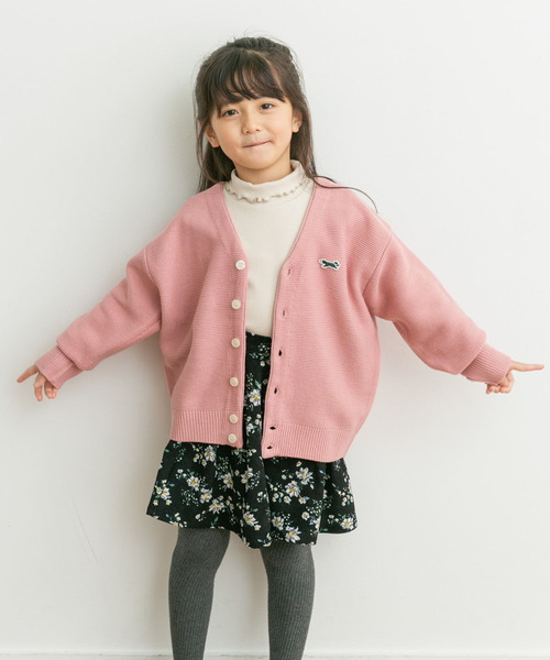 TOWNCRAFT（タウンクラフト）の「『親子リンク』『別注』PENNEYS×DOORS　THE FOX VネックCD(KIDS)（カーディガン/ボレロ・キッズ・ピンク/グリーン/ブルー系その他/ブラック・120/105/135）」の9枚目の写真