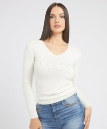 Guess | V-neck Jade Logo Sweater ニット セーター(ニット/セーター)