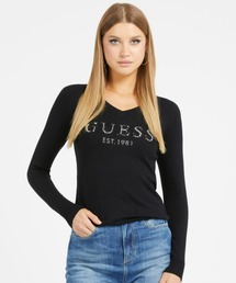 Guess | V-neck Jade Logo Sweater(ニット/セーター)