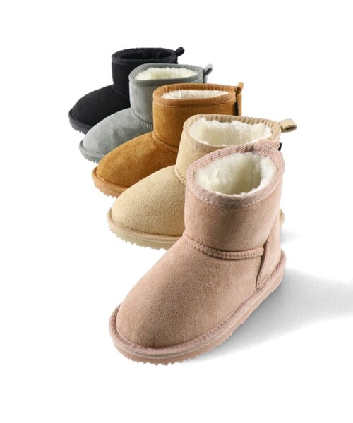 BRANSHES（ブランシェス）の「フェイクムートンブーツ（ブーツ・キッズ・ピンク/キャメル/グレー/ブラック/ベージュ・15.0cm/19.0cm/17.0cm/14.0cm/16.0cm/21.0cm/20.0cm/18.0cm）」の8枚目の写真