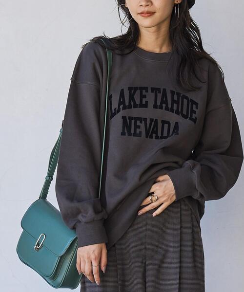 coen（コーエン）の「クリアコットンロゴスウェット（スウェット・レディース・ブラウン/ダークグレー/グレー・FREE）」の3枚目の写真