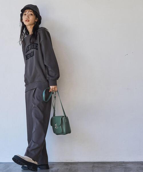 coen（コーエン）の「クリアコットンロゴスウェット（スウェット・レディース・ブラウン/ダークグレー/グレー・FREE）」の6枚目の写真