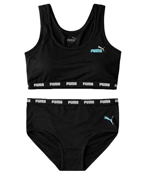 セール】PUMA プーマ ガールズ ブランドロゴ ハーフトップ スポーツ