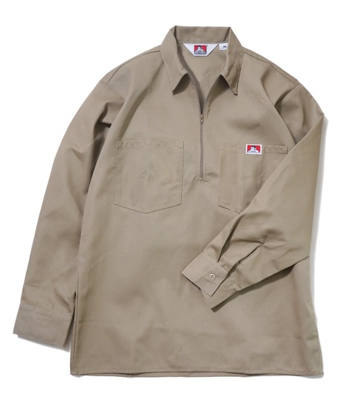 BEN DAVIS（ベンデイビス）の「BEN DAVIS  HALF ZIP L/S（シャツ/ブラウス・メンズ・ストライプ/ネイビー/カーキ・X-LARGE/MEDIUM/LARGE）」の7枚目の写真