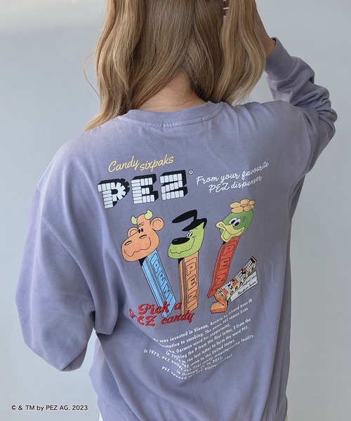 AS KNOW AS plus（アズノゥアズプラス）の「☆アクリルキーホルダー付き PEZ スウェットプルオーバー【PEZ/ペッツ】（スウェット・レディース・オートミール/オフホワイト/ブルー/スミクロ/アイボリー系/パープル系/ホワイト系/ブラック系/ベージュ系1/アイボリー系1/イエロー系1/ブラック系1/ベージュ系2/オレンジ系2/ブラック系2/パープル系2・FREE）」の13枚目の写真