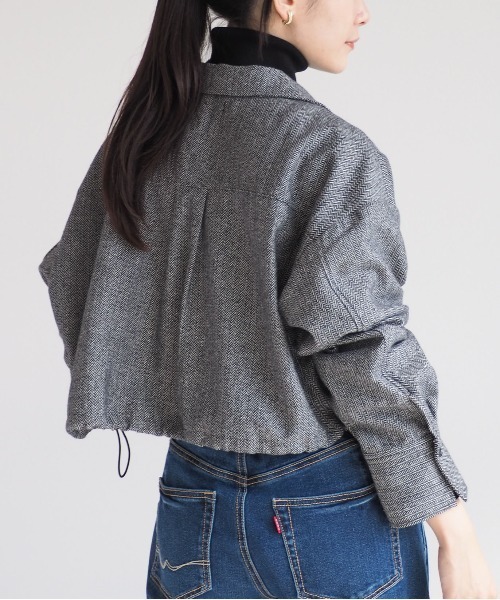 cepo（セポ）の「ショートシャツジャケット（その他アウター・レディース・ブラック/ブラウン・M）」の7枚目の写真