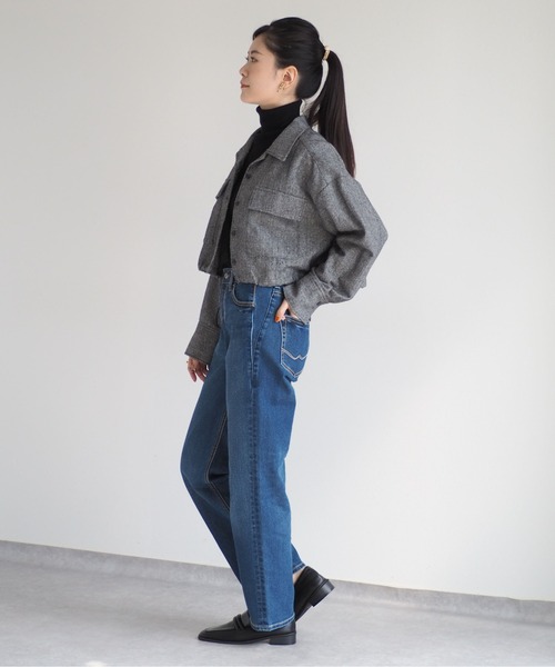 cepo（セポ）の「ショートシャツジャケット（その他アウター・レディース・ブラック/ブラウン・M）」の11枚目の写真