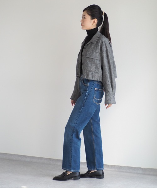 cepo（セポ）の「ショートシャツジャケット（その他アウター・レディース・ブラック/ブラウン・M）」の12枚目の写真