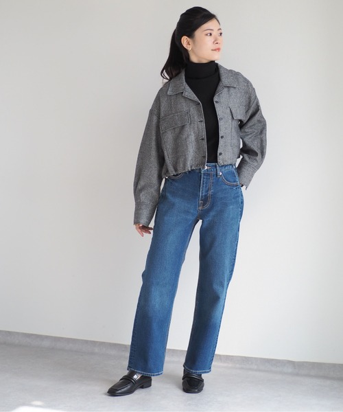 cepo（セポ）の「ショートシャツジャケット（その他アウター・レディース・ブラック/ブラウン・M）」の8枚目の写真