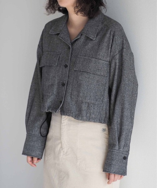 cepo（セポ）の「ショートシャツジャケット（その他アウター・レディース・ブラック/ブラウン・M）」の13枚目の写真