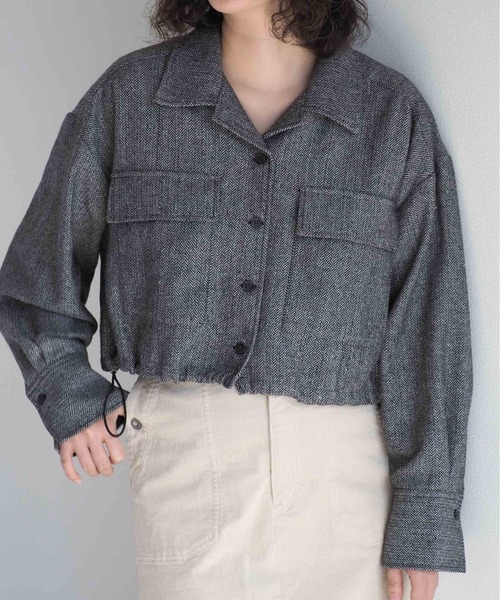 cepo（セポ）の「ショートシャツジャケット（その他アウター・レディース・ブラック/ブラウン・M）」の14枚目の写真