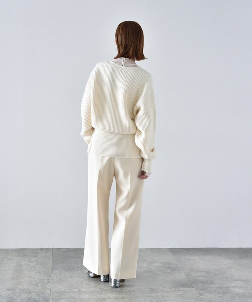 CODE A(コードエー)の「◆CODE A | design volume cardigan(カーディガン/ボレロ・レディース・パープル/ダークグレー/オフホワイト・00)」の13枚目の写真