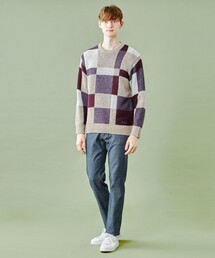 美品！ ブラックレーベルクレストブリッジ ドッキングニット セーター ブラック BLACK LABEL CRESTBRIDGE（ブラックレーベル・クレストブリッジ）の