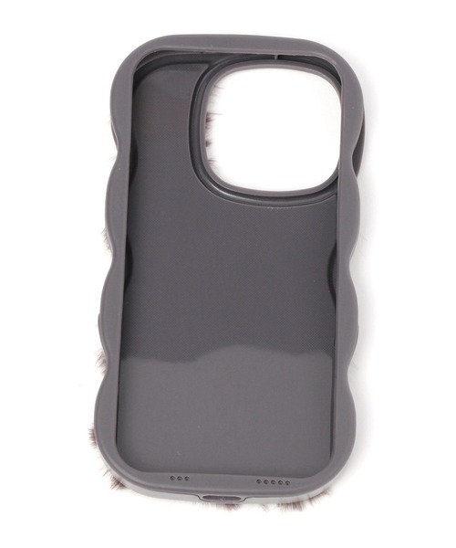 LAKOLE（ラコレ）の「※ふわふわウェーブスタンドiPhoneケース / 988444（スマホケース/カバー・レディース・チャコール/カーキ/アイボリー・SMALL/X-SMALL/MEDIUM）」の4枚目の写真