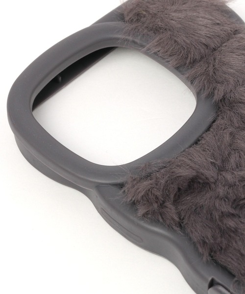 LAKOLE（ラコレ）の「※ふわふわウェーブスタンドiPhoneケース / 988444（スマホケース/カバー・レディース・チャコール/カーキ/アイボリー・SMALL/X-SMALL/MEDIUM）」の5枚目の写真