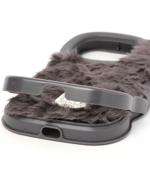 LAKOLE（ラコレ）の「※ふわふわウェーブスタンドiPhoneケース / 988444（スマホケース/カバー・レディース・チャコール/カーキ/アイボリー・SMALL/X-SMALL/MEDIUM）」の6枚目の写真